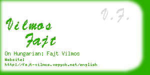 vilmos fajt business card